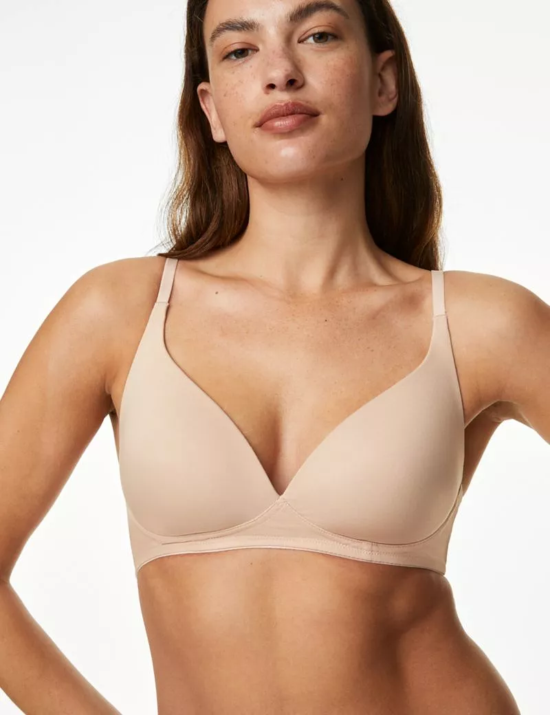 3pk Non Wired Plunge T-Shirt Bras A-E