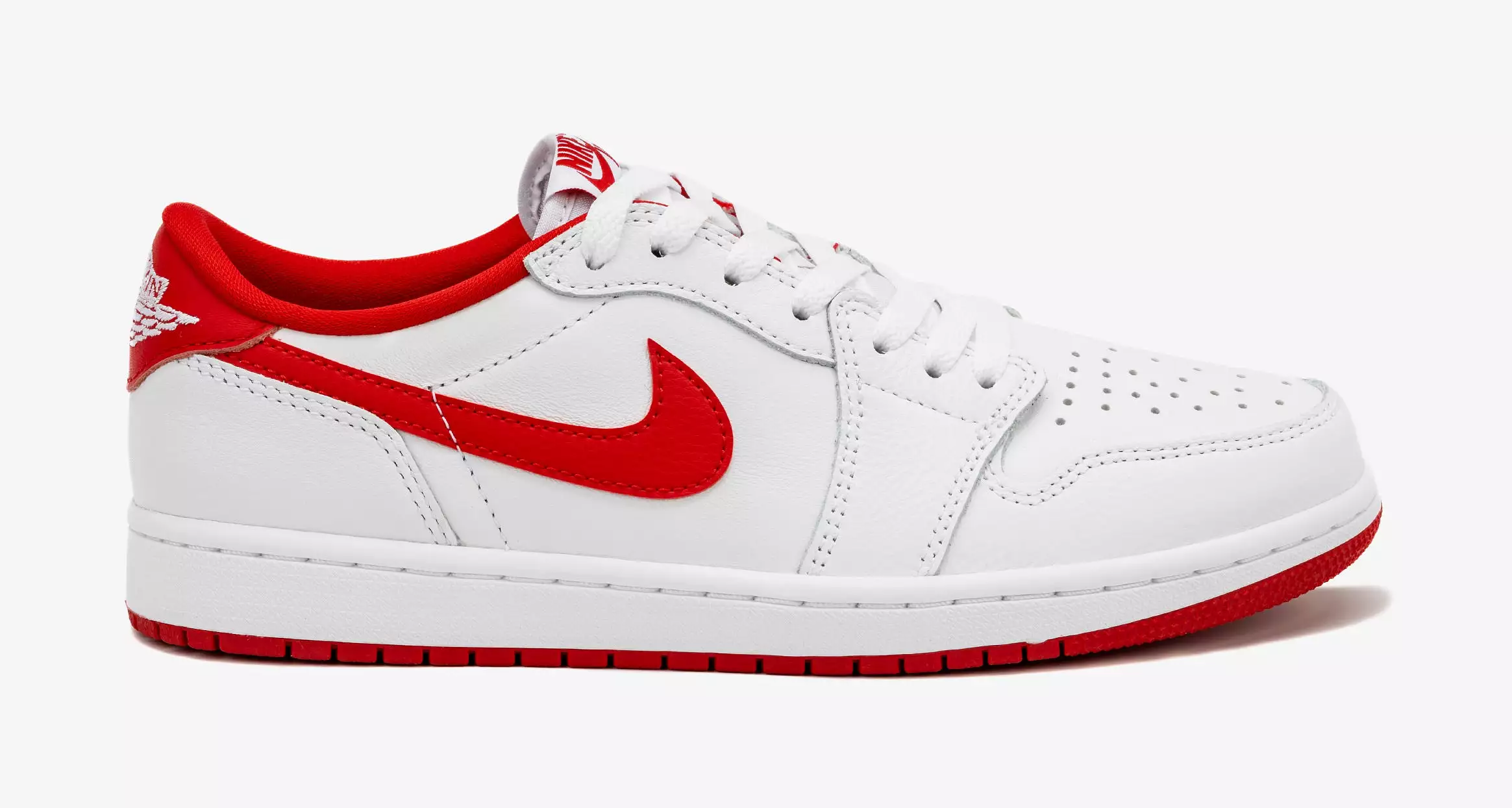 Air Jordan 1 Retro Low OG University Red Mens Lifestyle Shoes (White/Red) Free Shipping