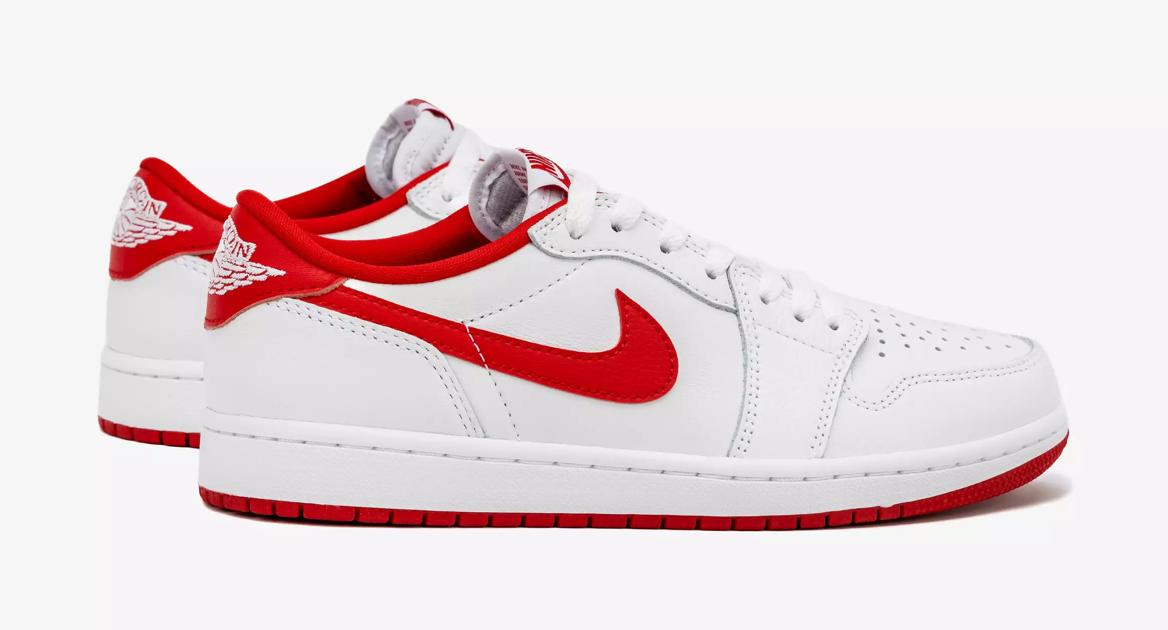 Air Jordan 1 Retro Low OG University Red Mens Lifestyle Shoes (White/Red) Free Shipping