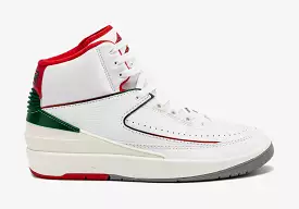 Air Jordan 2 Retro Italy Mens Lifestyle Shoes (White/Fire Red) Free Shipping