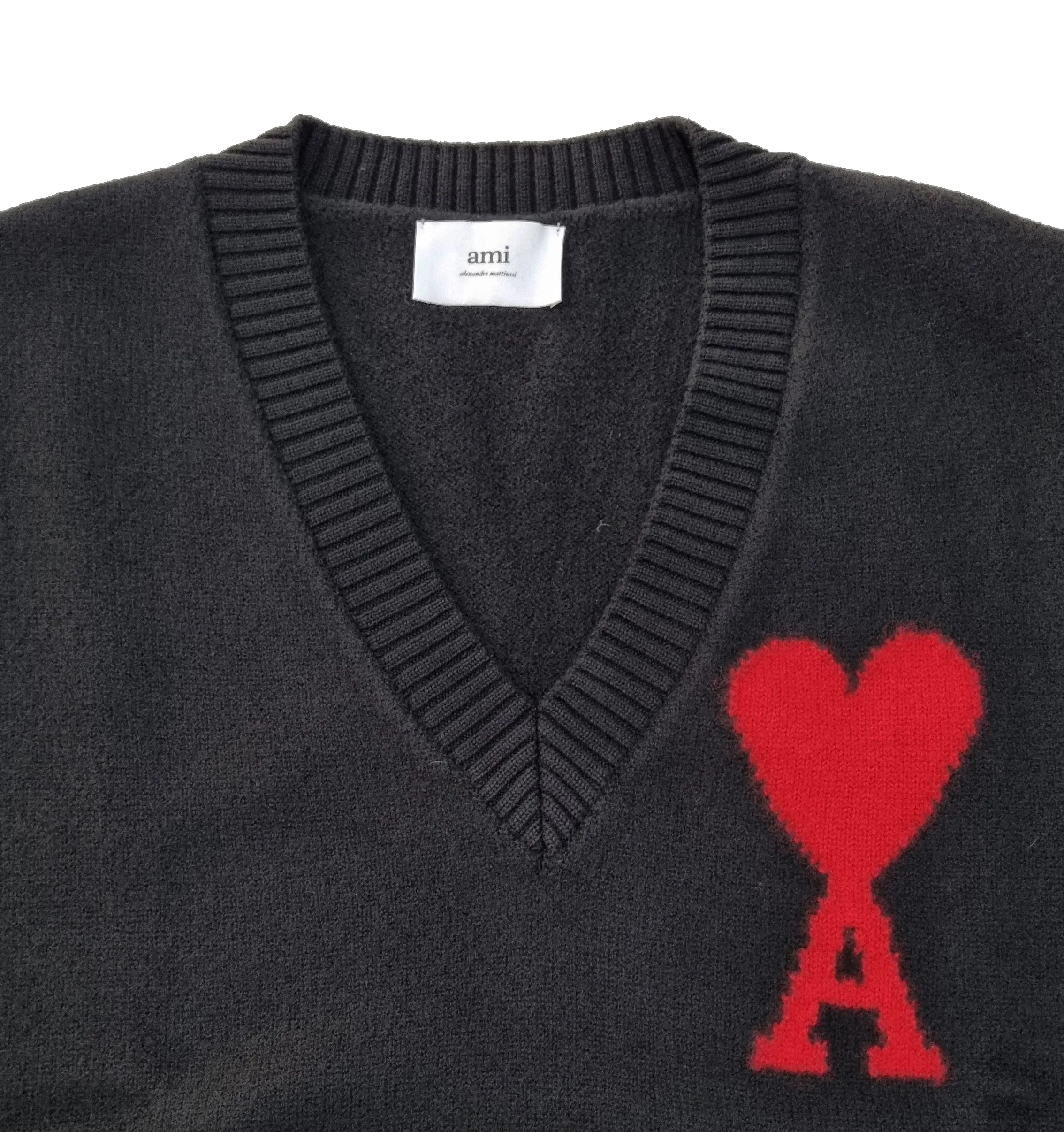 AMI PARIS  |Heart Unisex Wool Street Style Logo Designers Sweaters