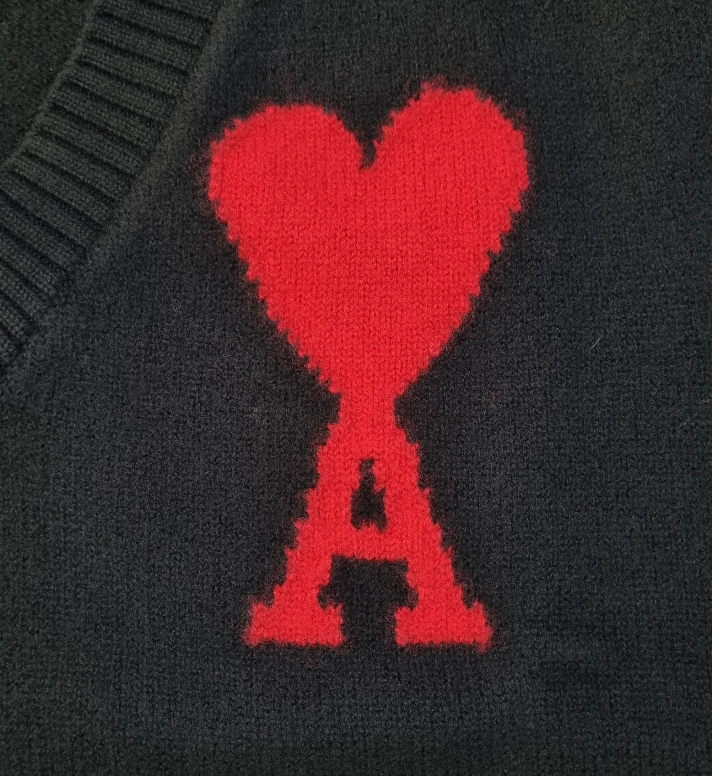 AMI PARIS  |Heart Unisex Wool Street Style Logo Designers Sweaters