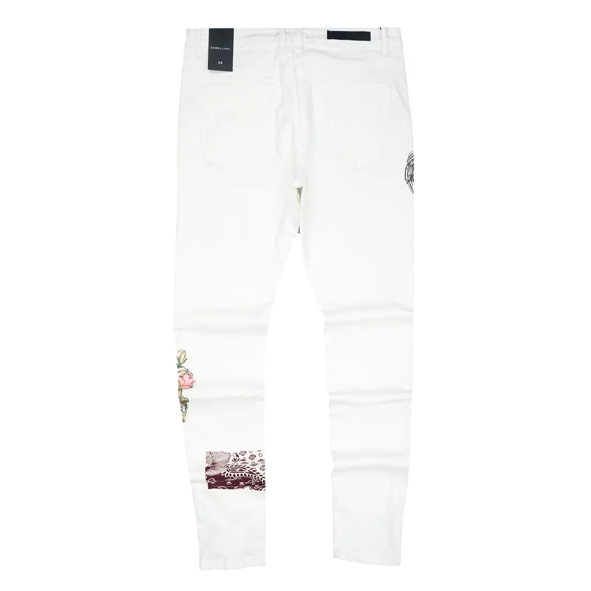 Arcadia Patchwork Denim (White) /C7