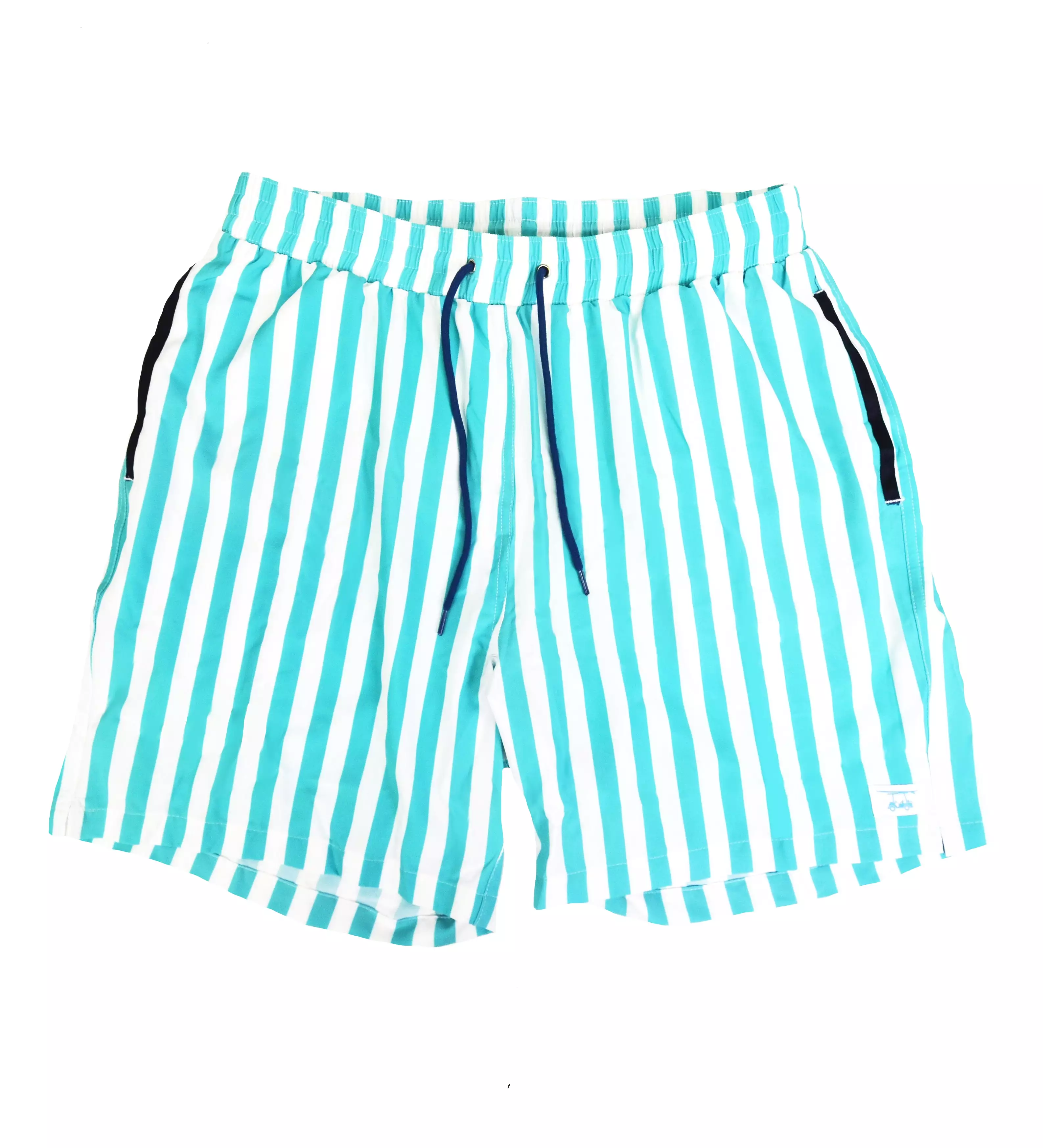 Aruba/White Swim Trunks