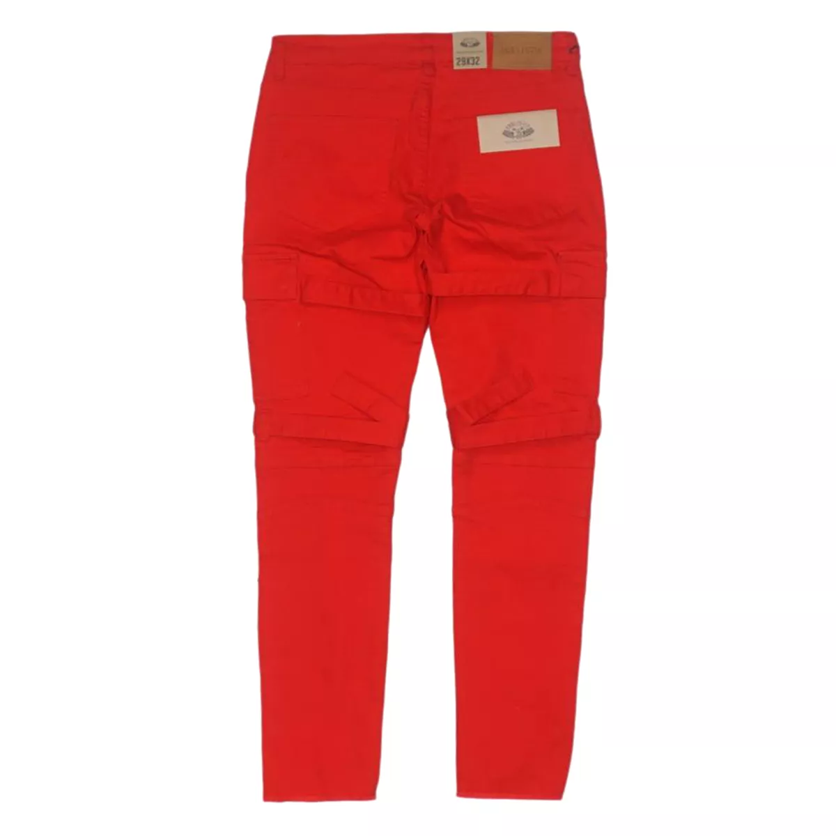 Baghdad Prem Stretch Twill Zipper Cargo Denim (Red) /C4