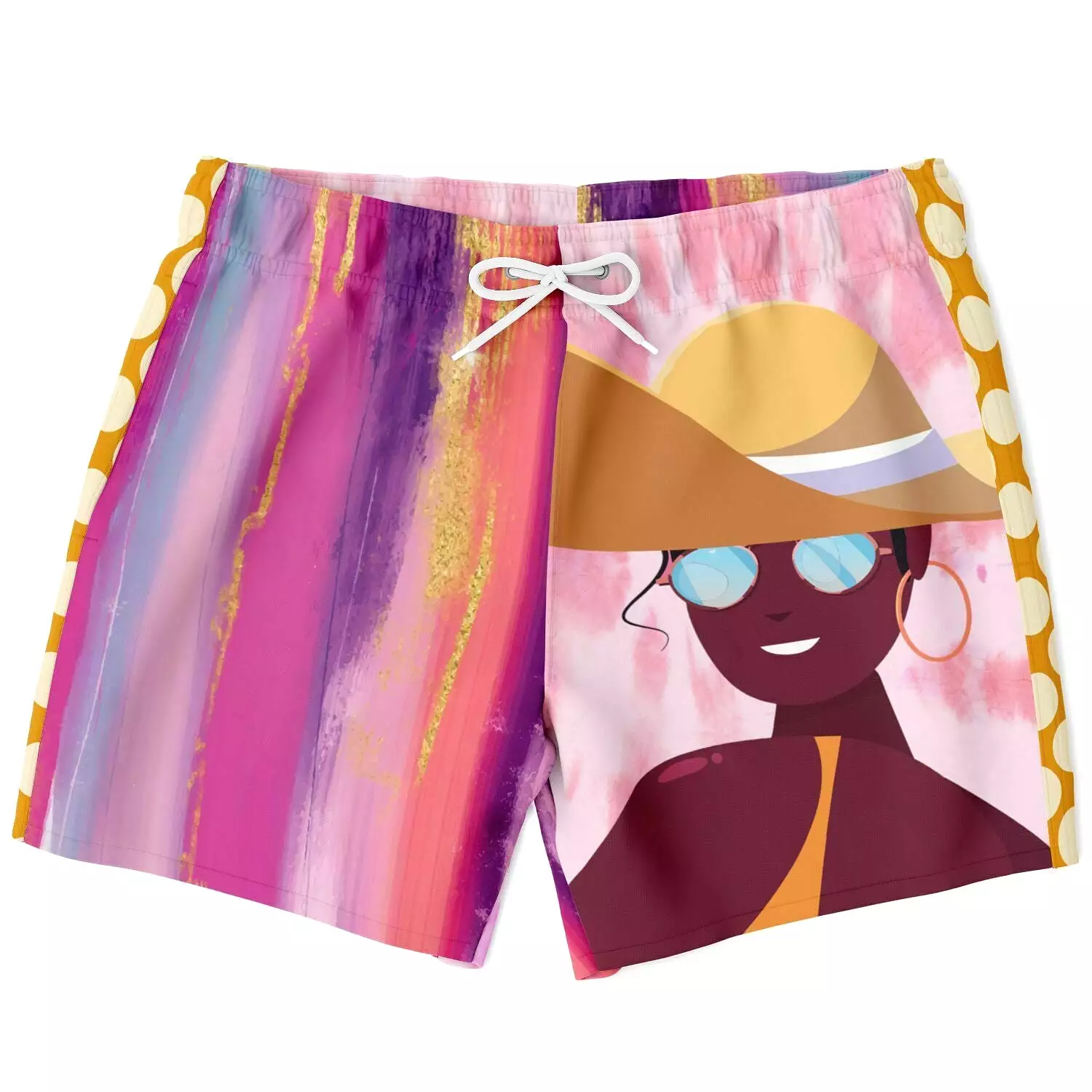 Bahama Mama Bella Patchwork Print Swim Trunks/Shorts