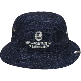 BAPE X ALPHA INDUSTRIES MILITARY HAT MENS