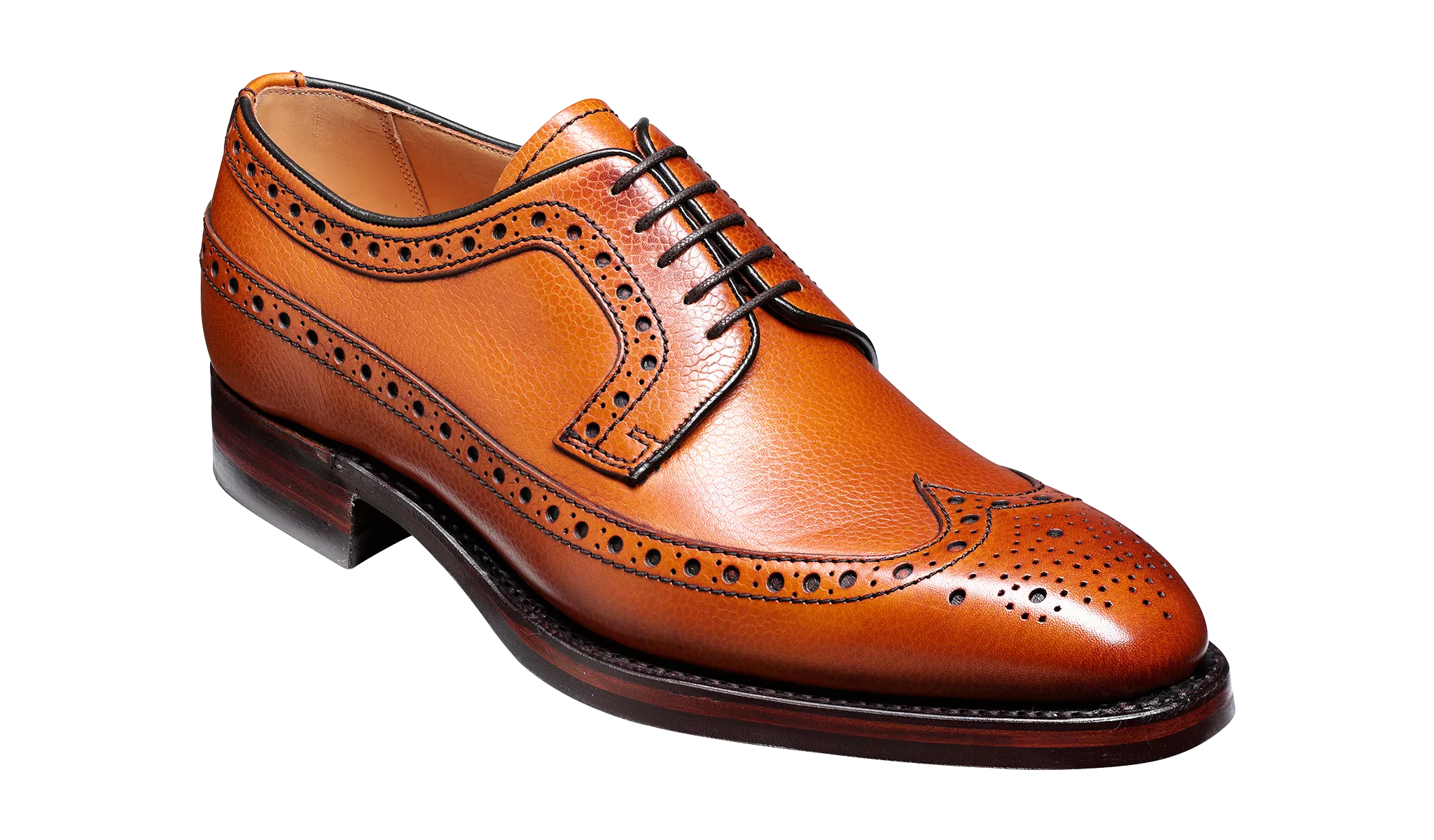 Barker Calvay Classic Long-Wing  Brogue Shoe - Cedar Grain