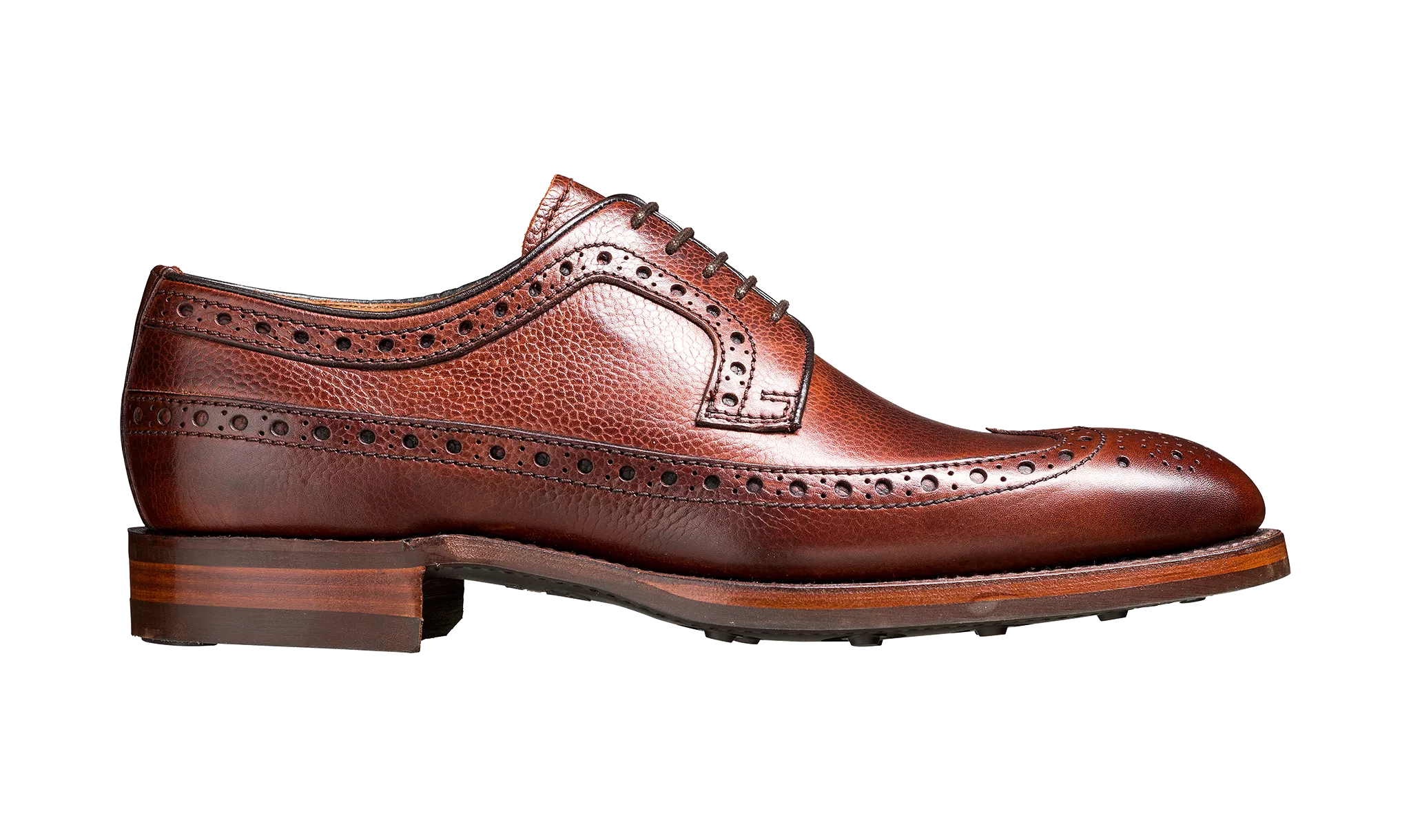 Barker Calvay Classic Long-Wing  Brogue Shoe - Cherry Grain