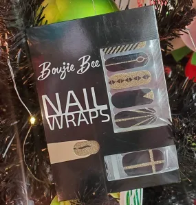 Black & Gold Nail Wraps