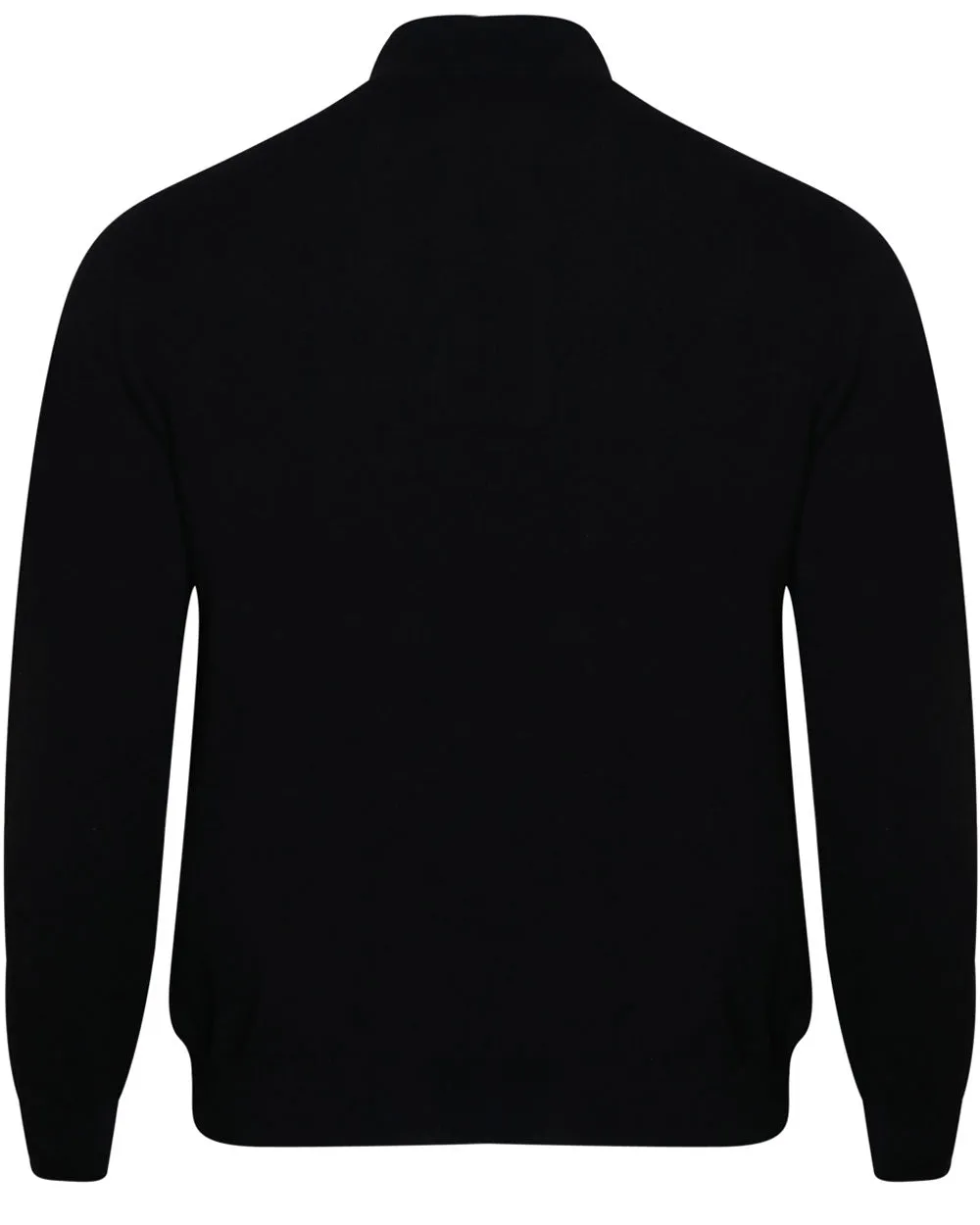 Black Cashmere Quarter Zip