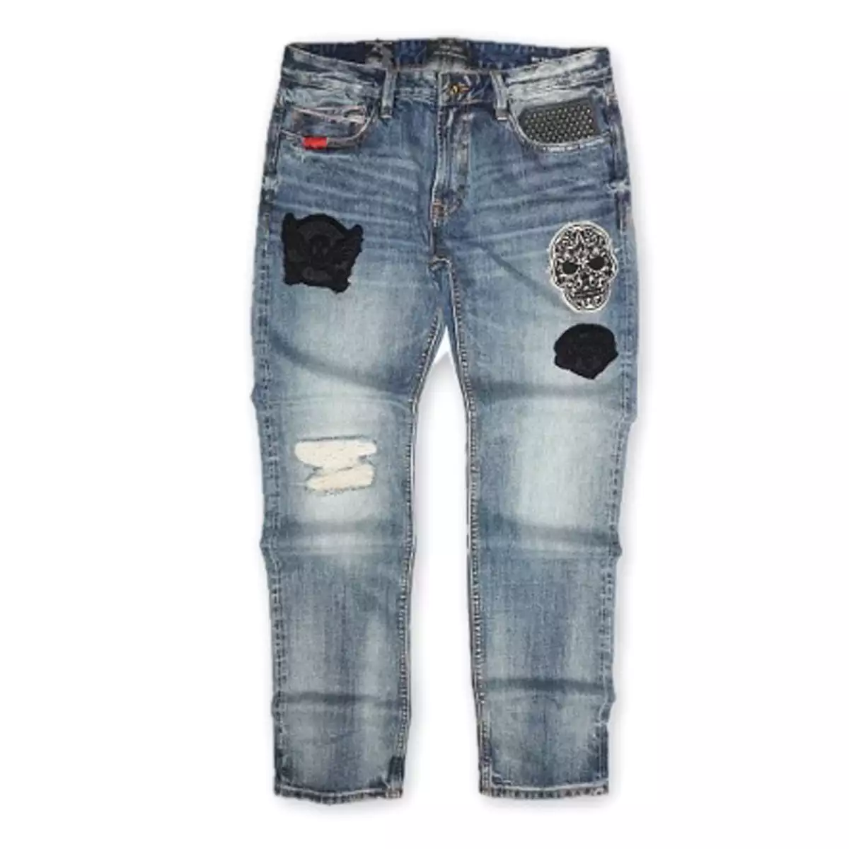 Cafe Racer Straight Patch Denim (Blue) /C1