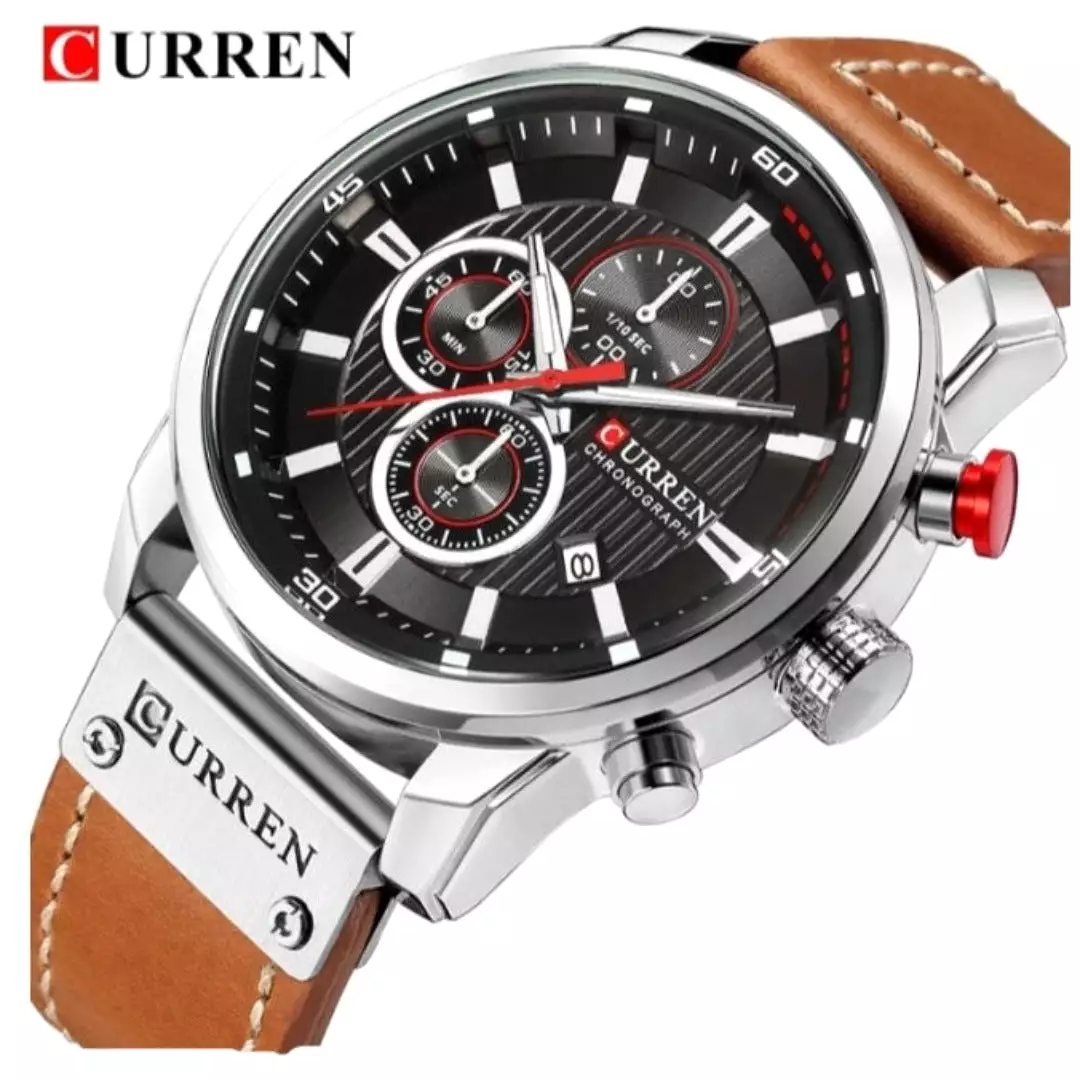 CURREN Fashion Leather Date Quartz Men Watches