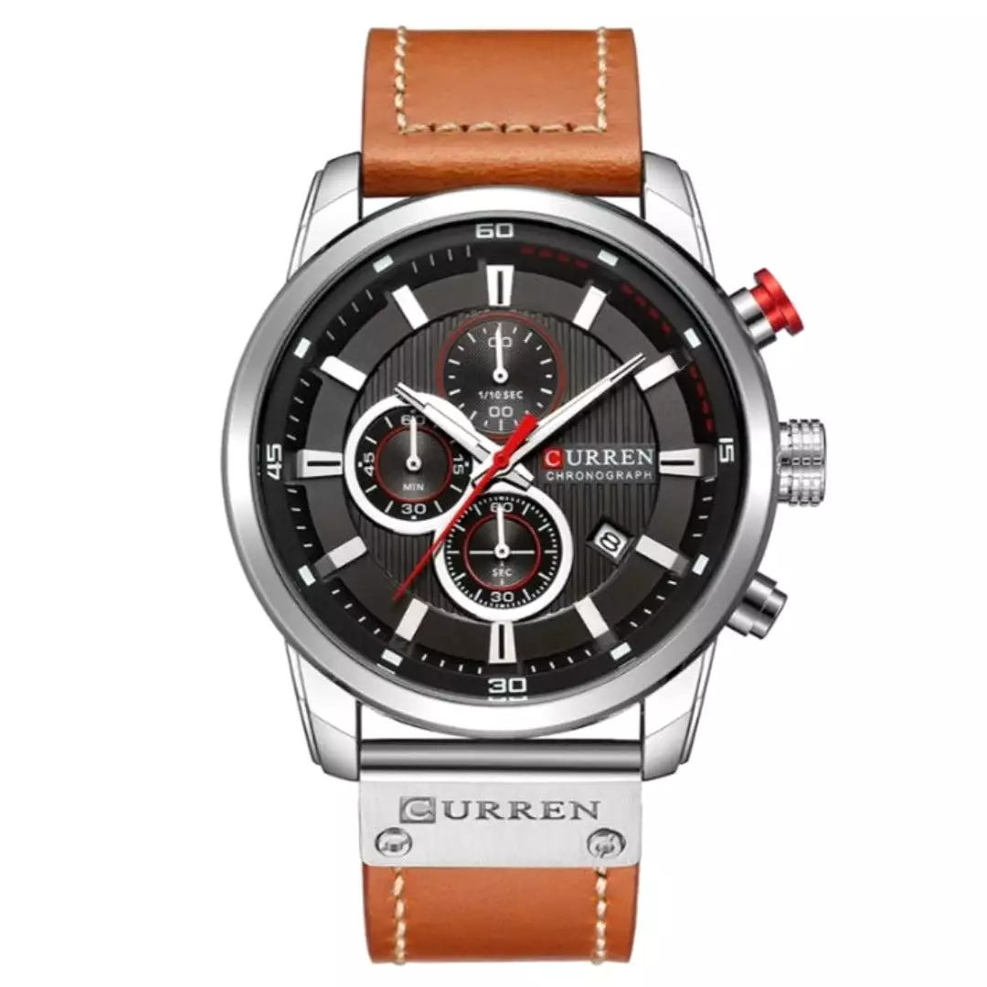 CURREN Fashion Leather Date Quartz Men Watches