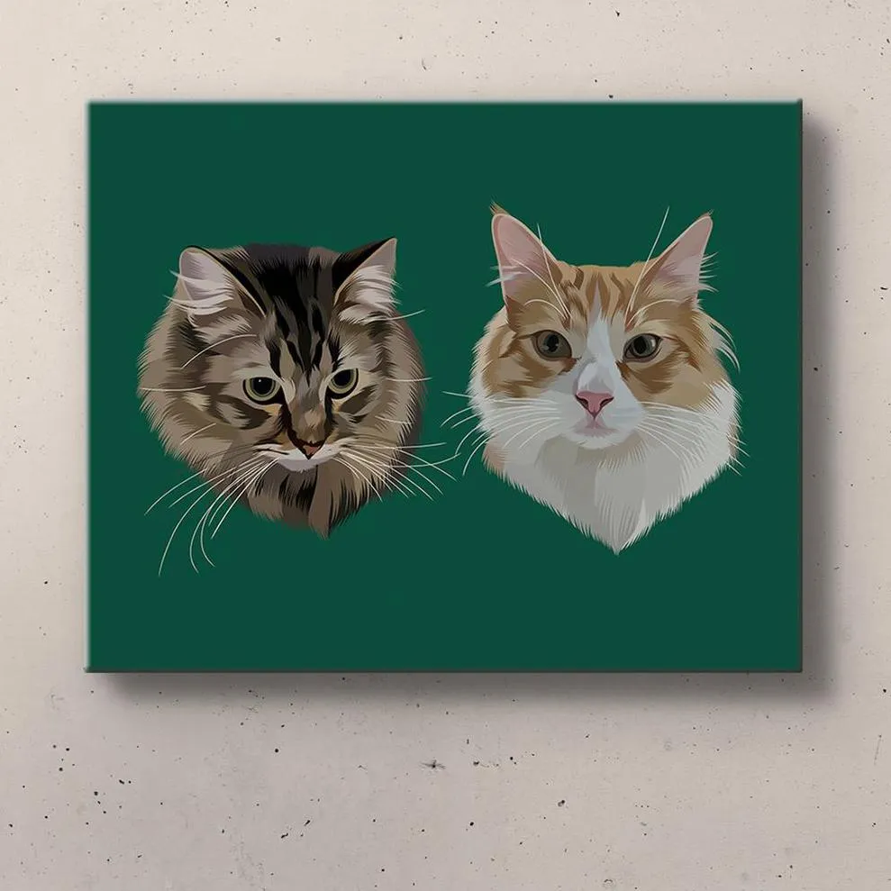 Custom Pet Portrait Canvas Wraps