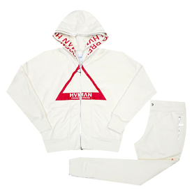 Double Hooded HVMAN Set (Cream) /C9