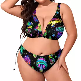 Dreamscape Fungi Rave Plus Size Bikini