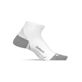 FEETURES Plantar Fasciitis Relief Quarter Sock Ultra Light White