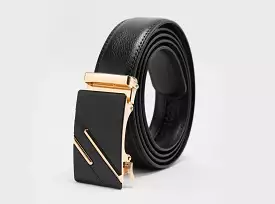 FitVille Big&Tall Leather Ratchet Dress Belt