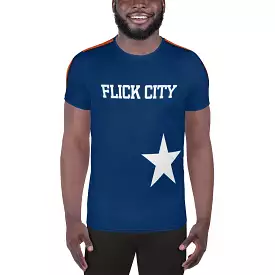 Flick City Blue Men's Athletic T-shirt