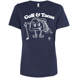 Golf & Tacos Women's T-Shirt Navy