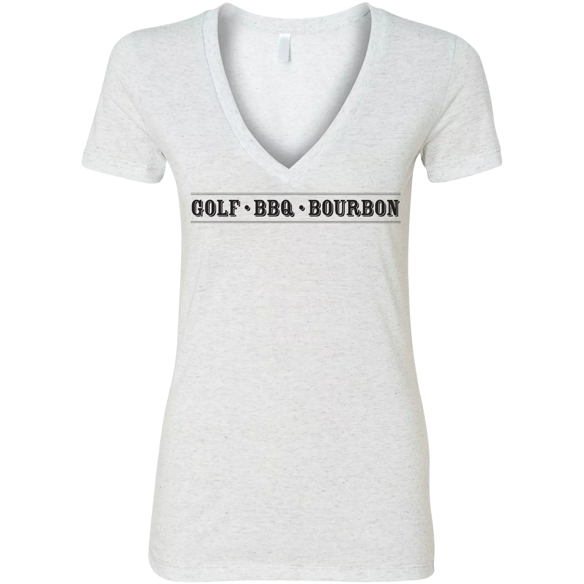 Golf BBQ & Bourbon Women's Fitted T-Shirt