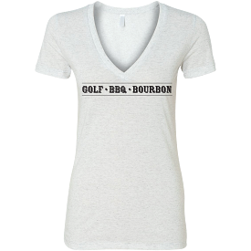 Golf BBQ & Bourbon Women's Fitted T-Shirt