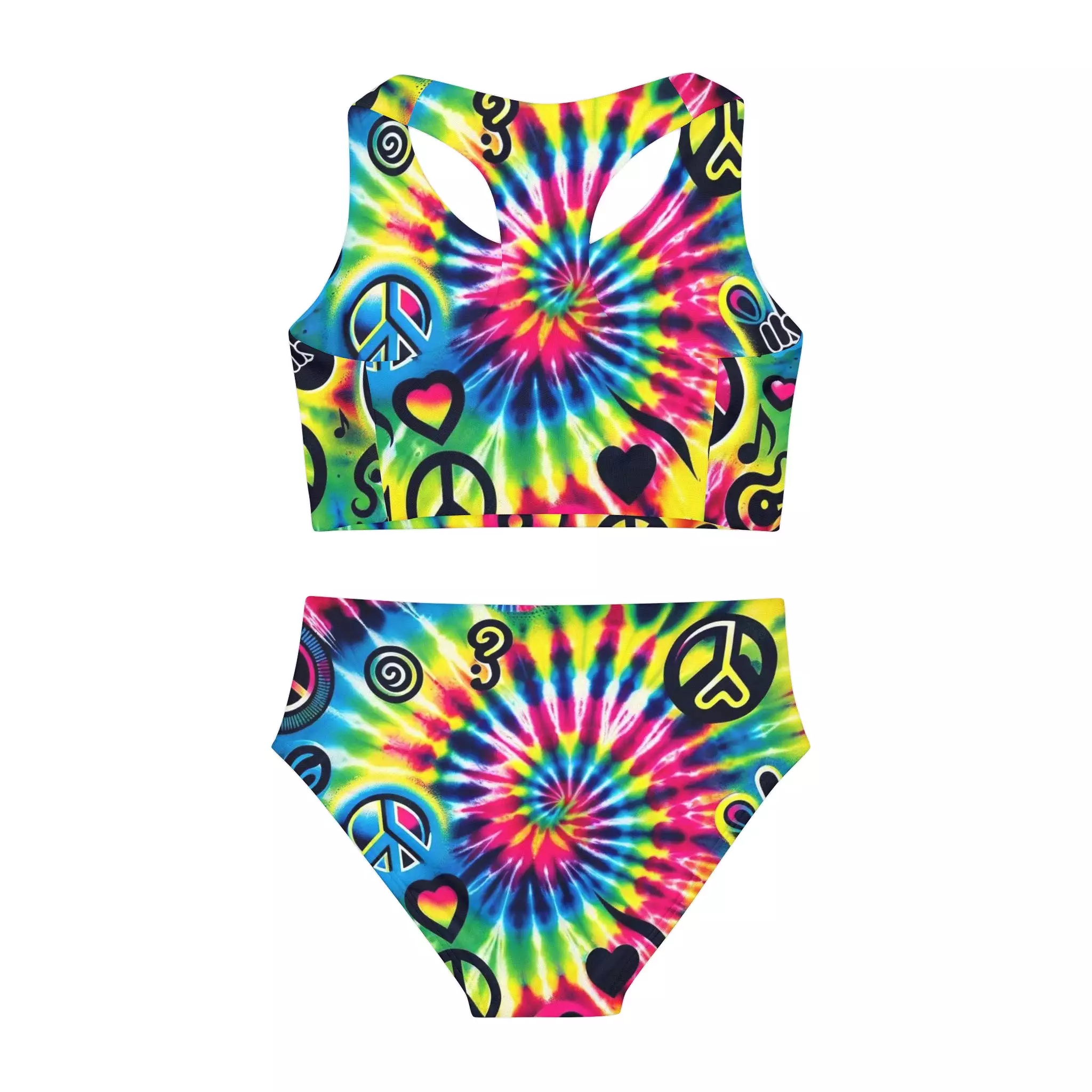 Happy Vibes Girls Two Piece Swimsuit