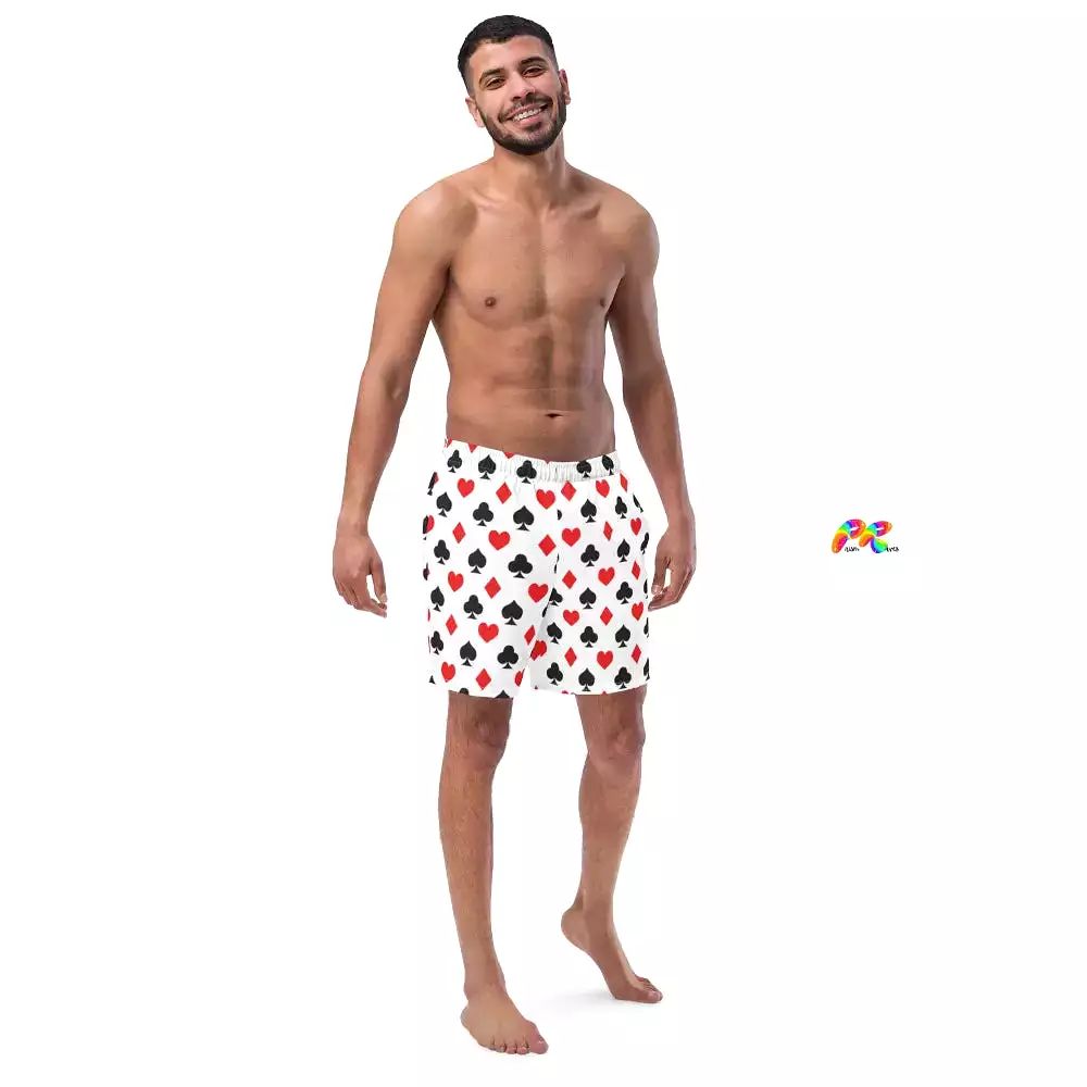 Hearts and Spades Men's Swim Trunks