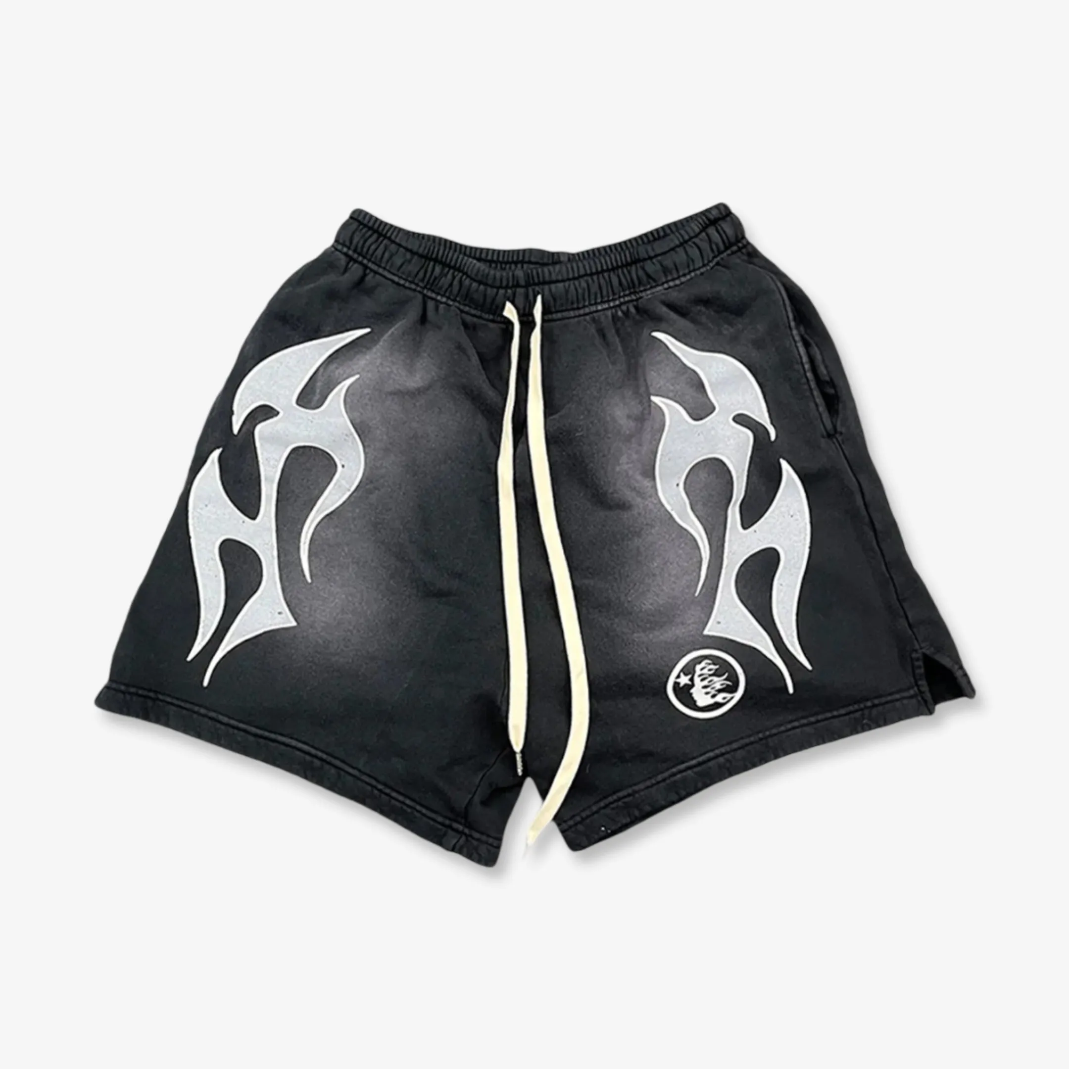 Hellstar Sweat Shorts 'Flame' Washed Black FW23 (Capsule 10)