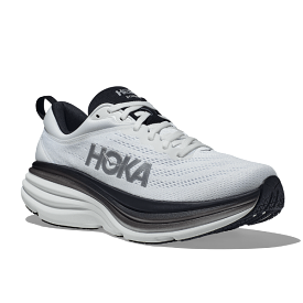 HOKA Bondi 8 Men's Wide White / Black