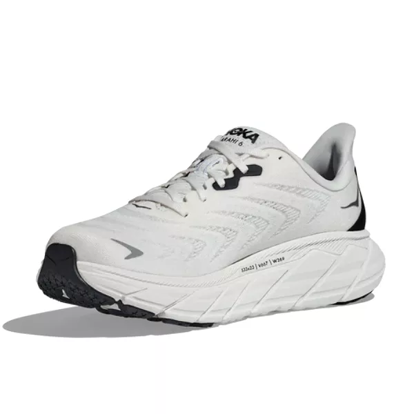 HOKA Men's Arahi 6 Wide Blanc De Blanc / Steel Wool