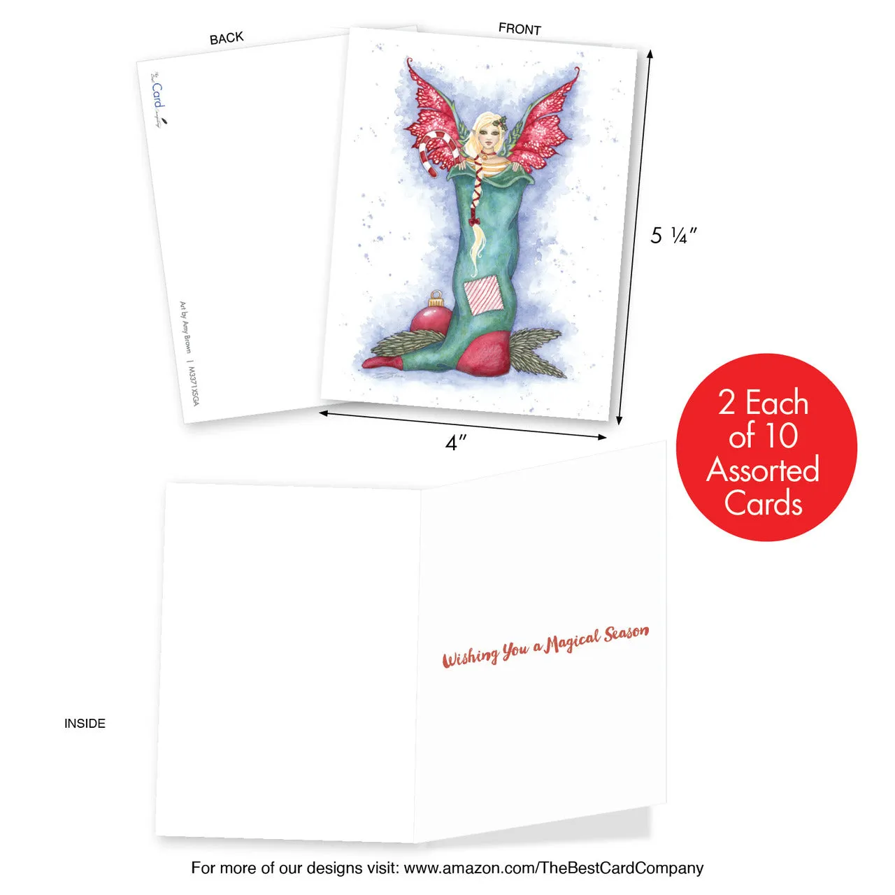 Holiday Fairies Mini Notecards