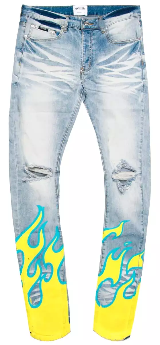 Hot Rod Jeans (Blue/Yellow) /C3