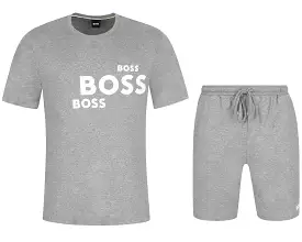 Hugo Boss 50472816 Relaxed Fit T-Shirt & Shorts Set Grey