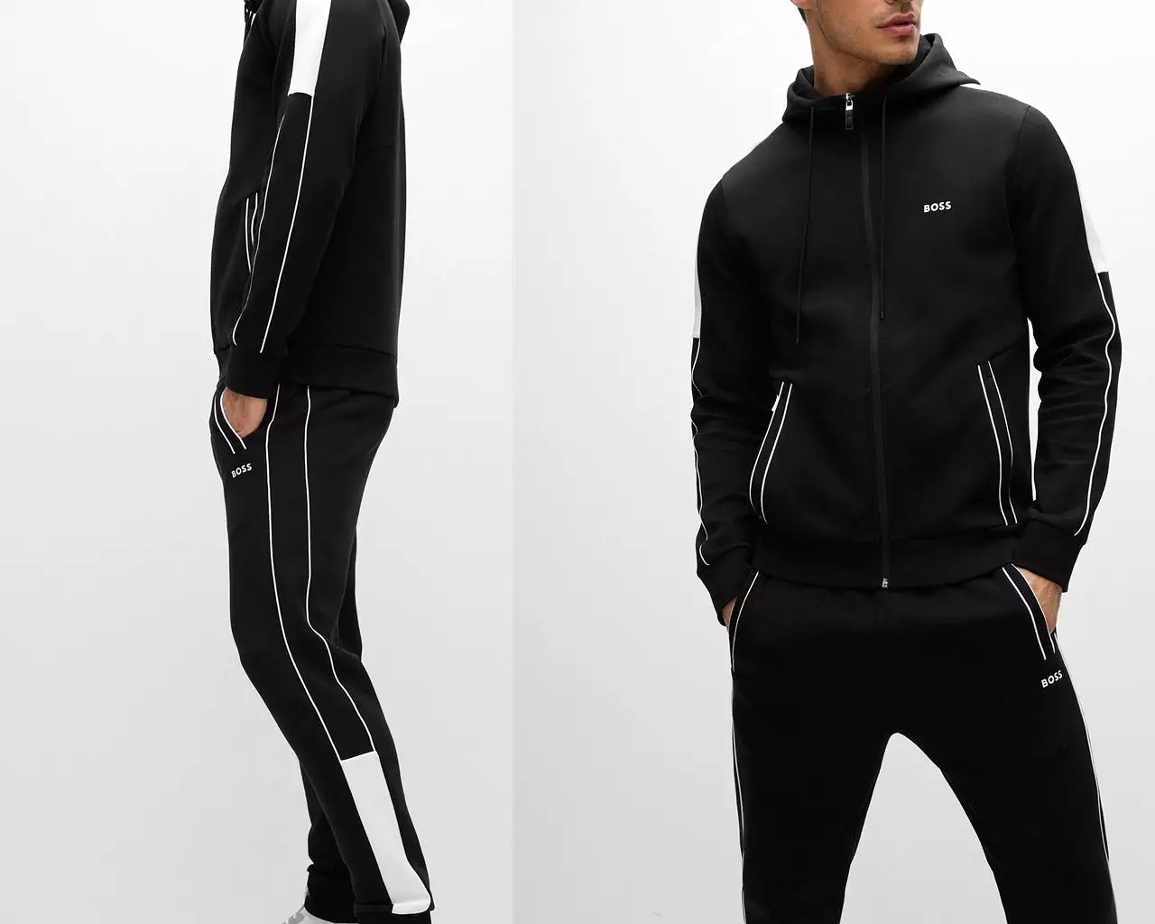 Hugo Boss 50477193 001 Hooded Tracksuit set Black