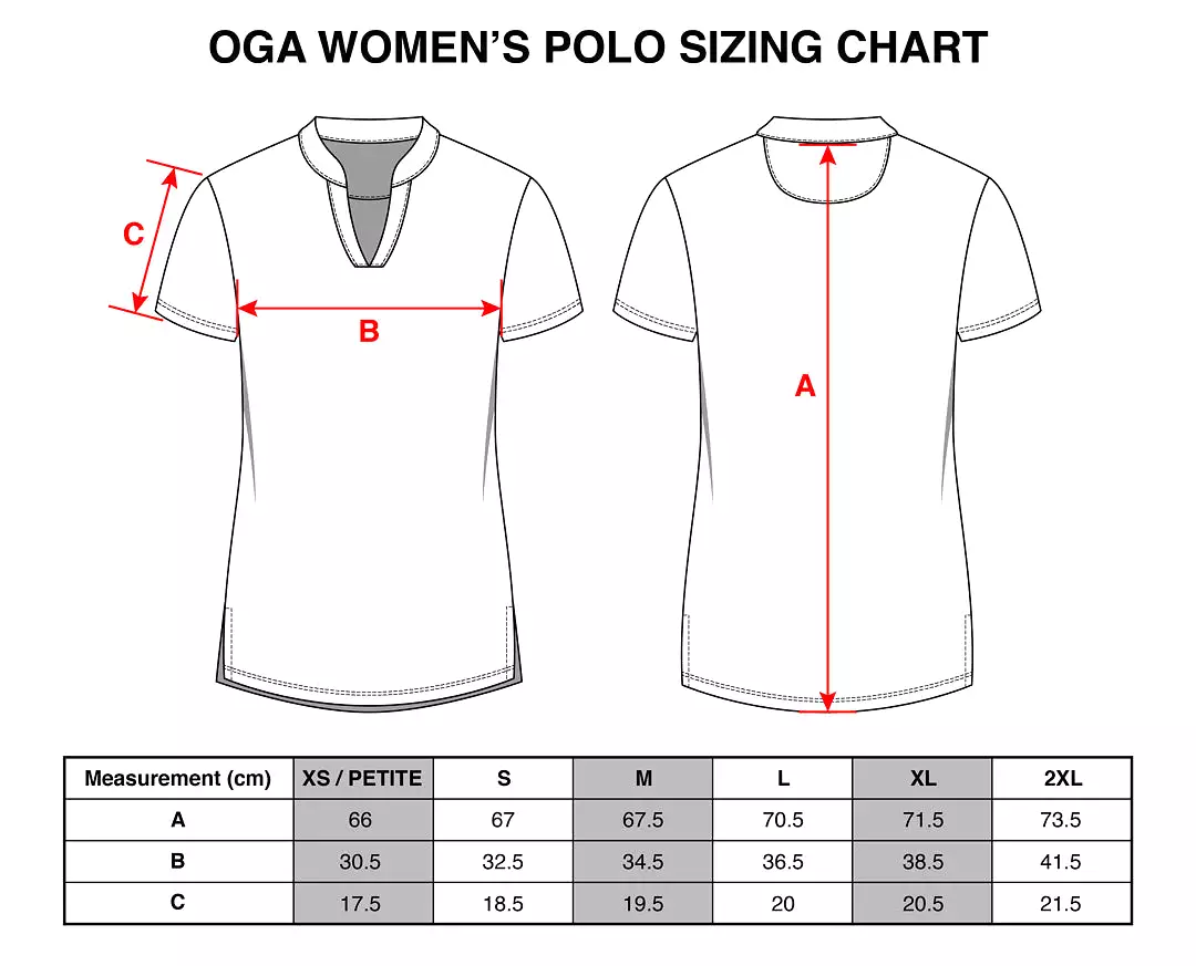 Iwa Flock Charcoal Sky - OGA Ladies Polo - Charcoal / Sky Blue