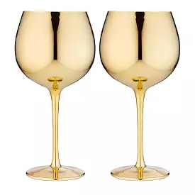 Ladelle Aurora Gin Glass Gold Set of Two