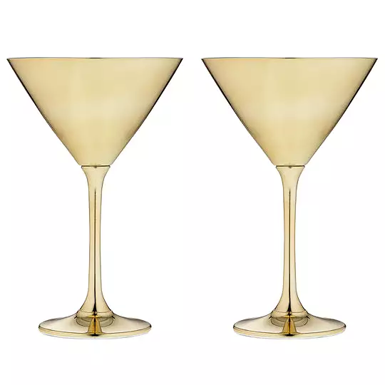 Ladelle Aurora Martini Glass Gold Set of Two