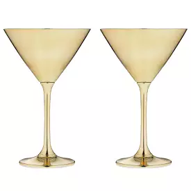 Ladelle Aurora Martini Glass Gold Set of Two