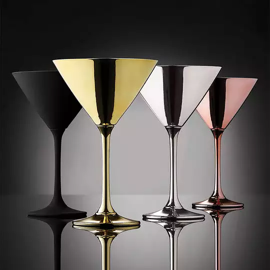 Ladelle Aurora Martini Glass Gold Set of Two