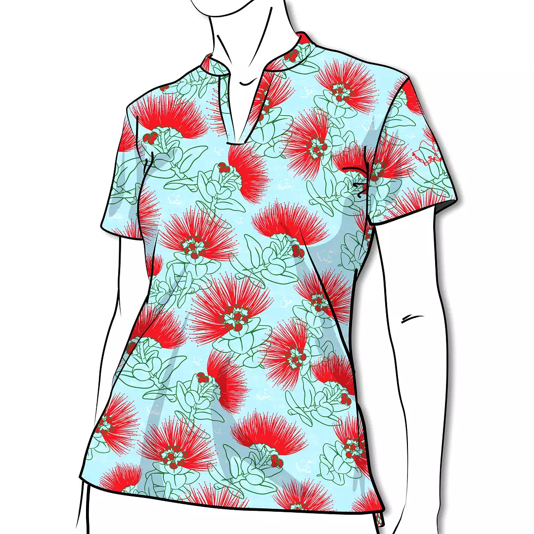 Lehua Sky - OGA Ladies Polo - Sky Blue