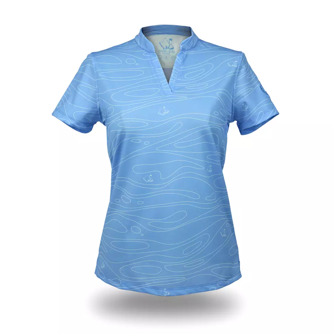 Liquid Ice Blue - OGA Ladies Polo - Icy Blue