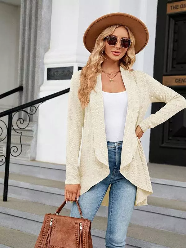 Loose Collar Cardigan Top