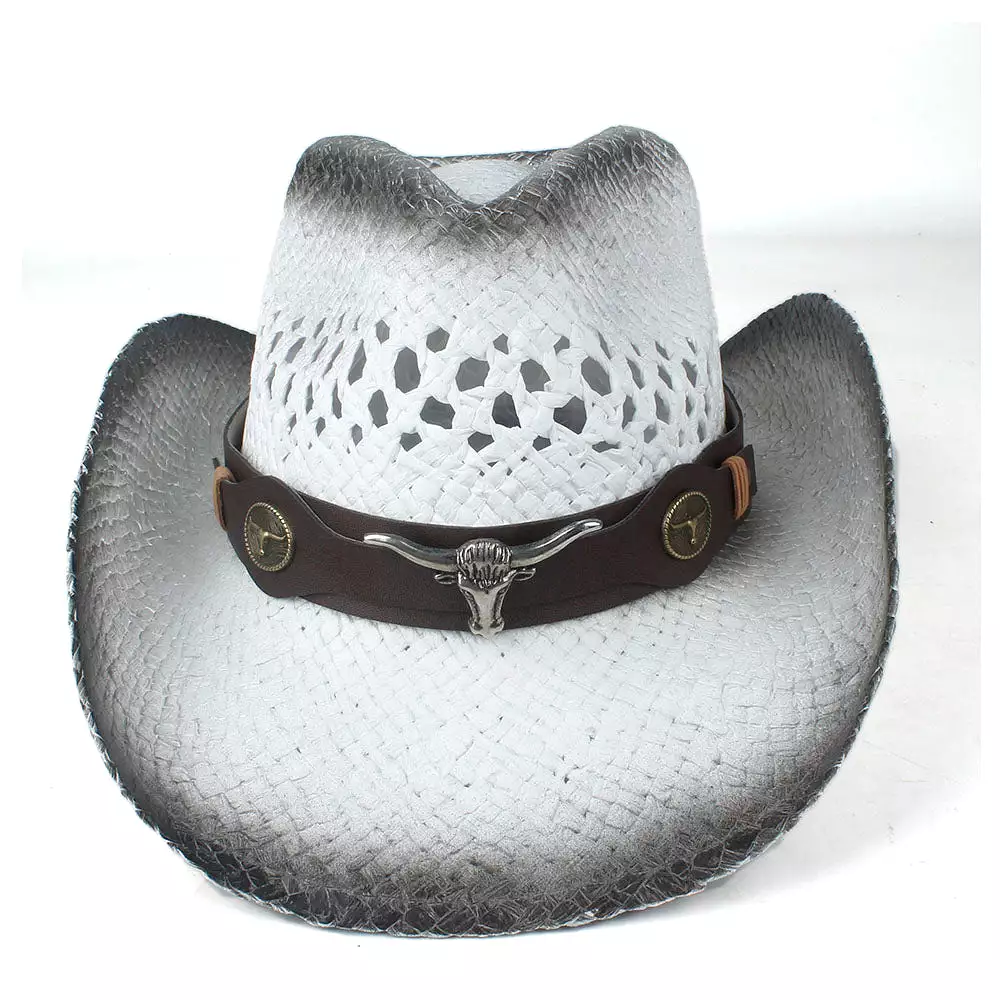 Men Women Straw Western Cowboy Hat Summer Wide Brim Hat Outdoor Sombrero Hombre Cowgirl Hat