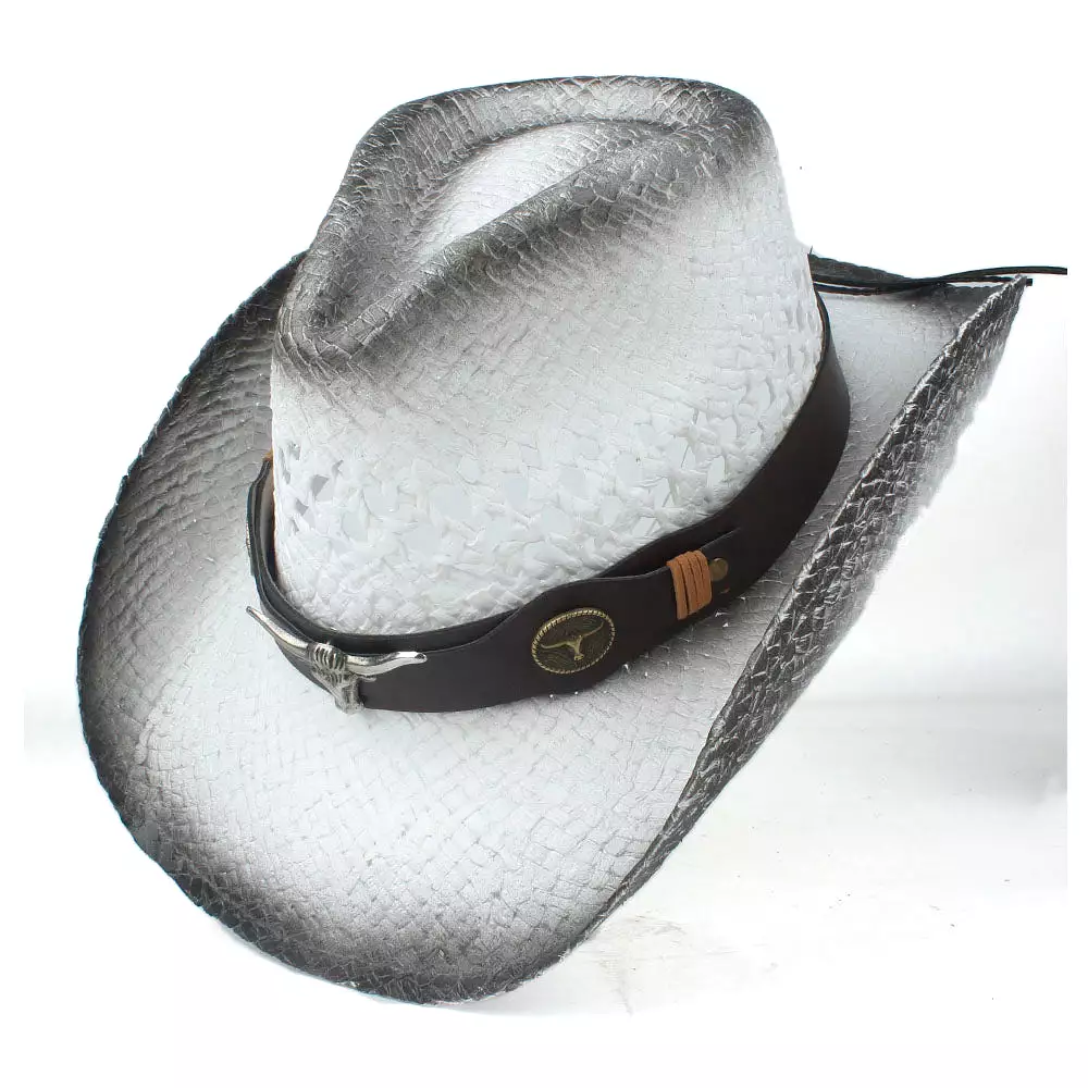 Men Women Straw Western Cowboy Hat Summer Wide Brim Hat Outdoor Sombrero Hombre Cowgirl Hat