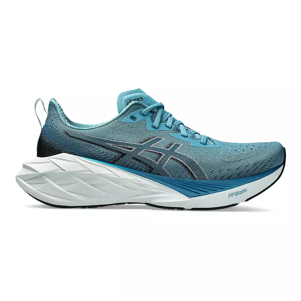 Men's Asics Novablast 4, Blue Teal/Evening Teal, 10 2E Wide