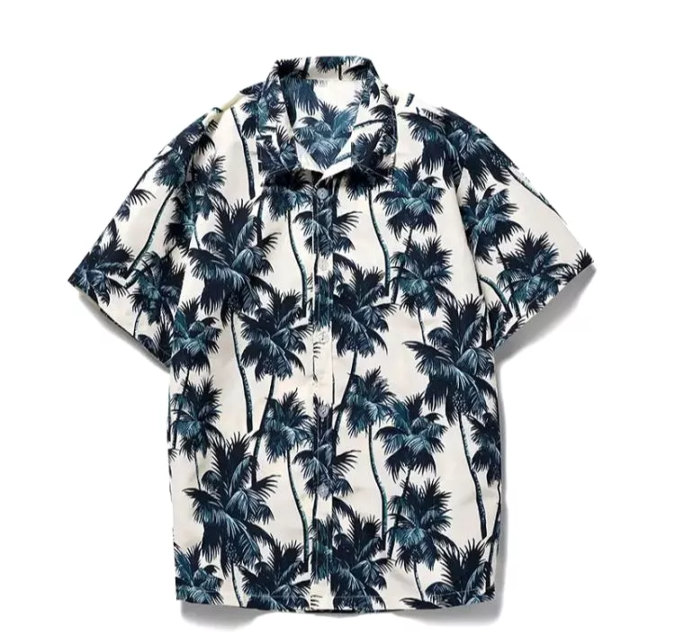 Mens Beach Shirts Camisa Social Masculina Fashion Brand Floral Shirt Men Slim Fit Short Sleeve Hawaiian Shirt Male Chemise S1299