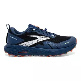 Men's Brooks Cascadia 17 GTX, Black/Blue/Firecracker, 13 D Medium