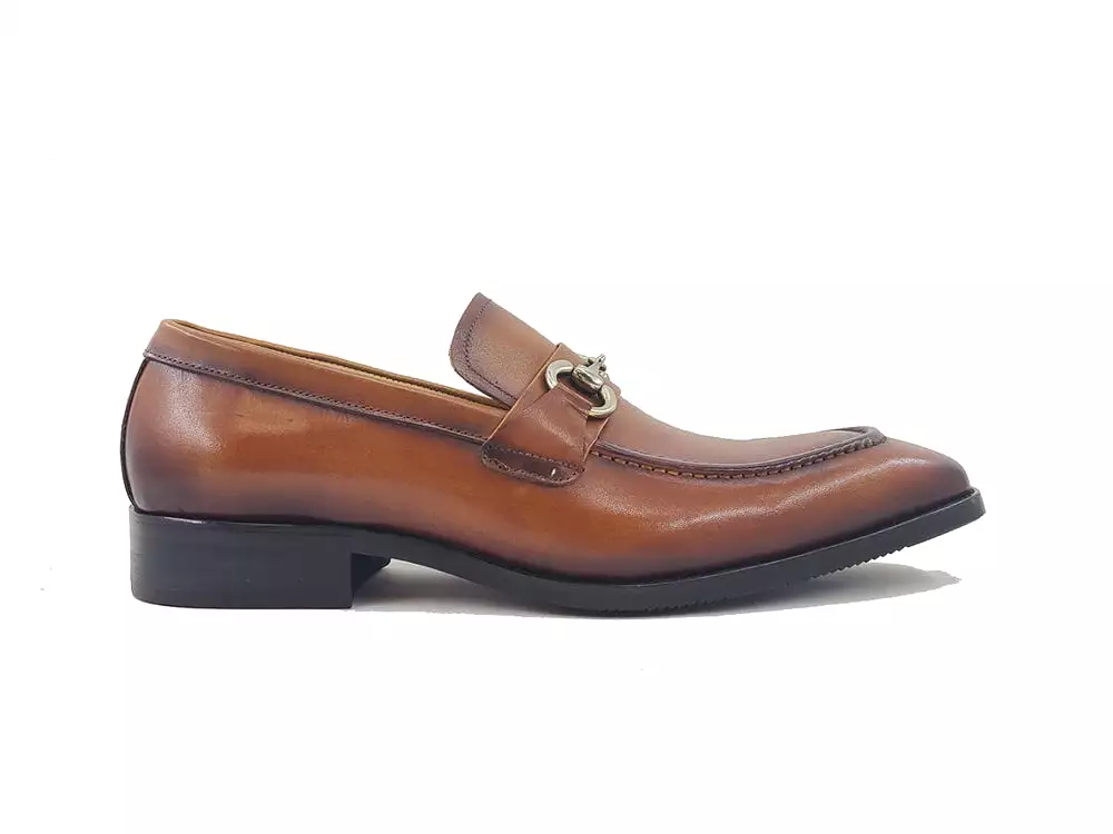 Men's Burnished Signature Buckle Loafer